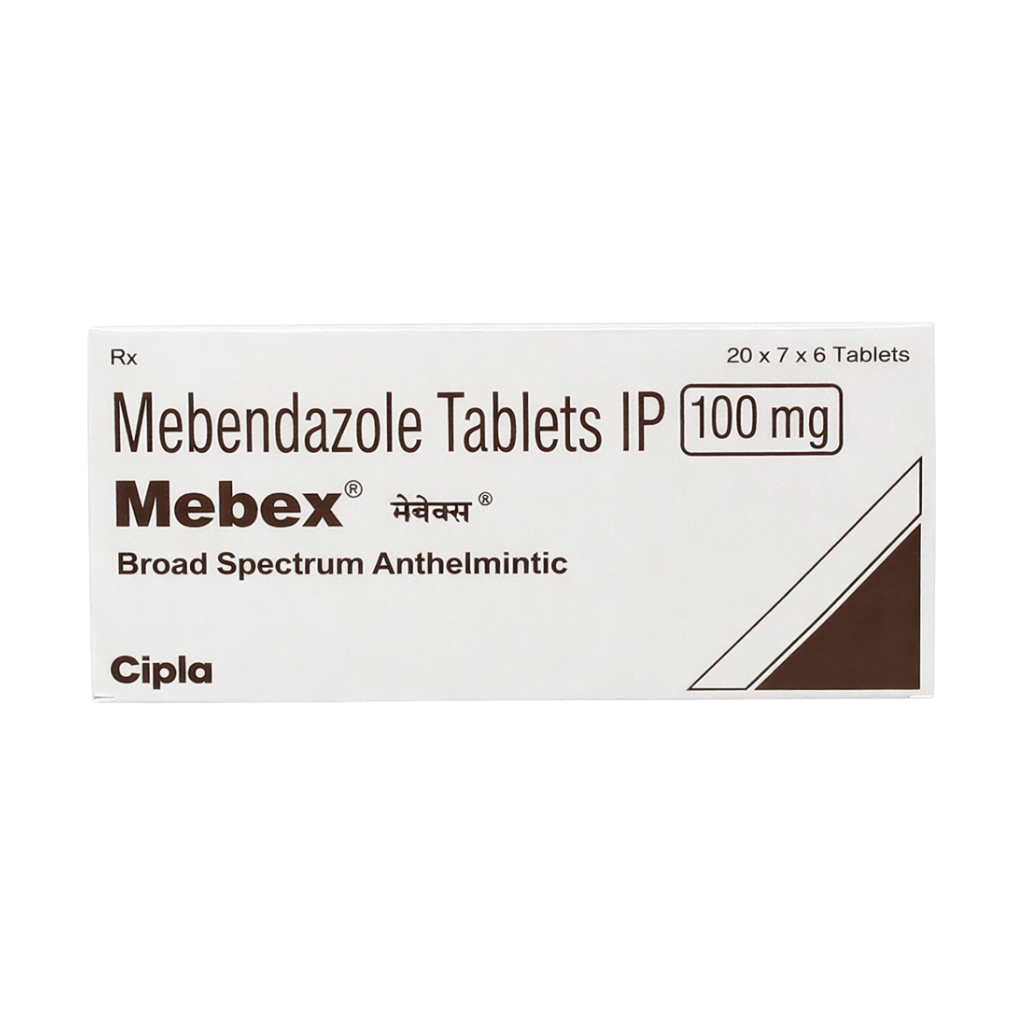 Mebendazole 100mg (Mebex 100)