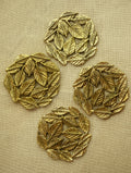 Brass Banyan Leaf Plate / Wall Plaque (Set of 4)