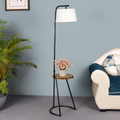 Lumo Luxe -Metallic Floor Lamp with Table
