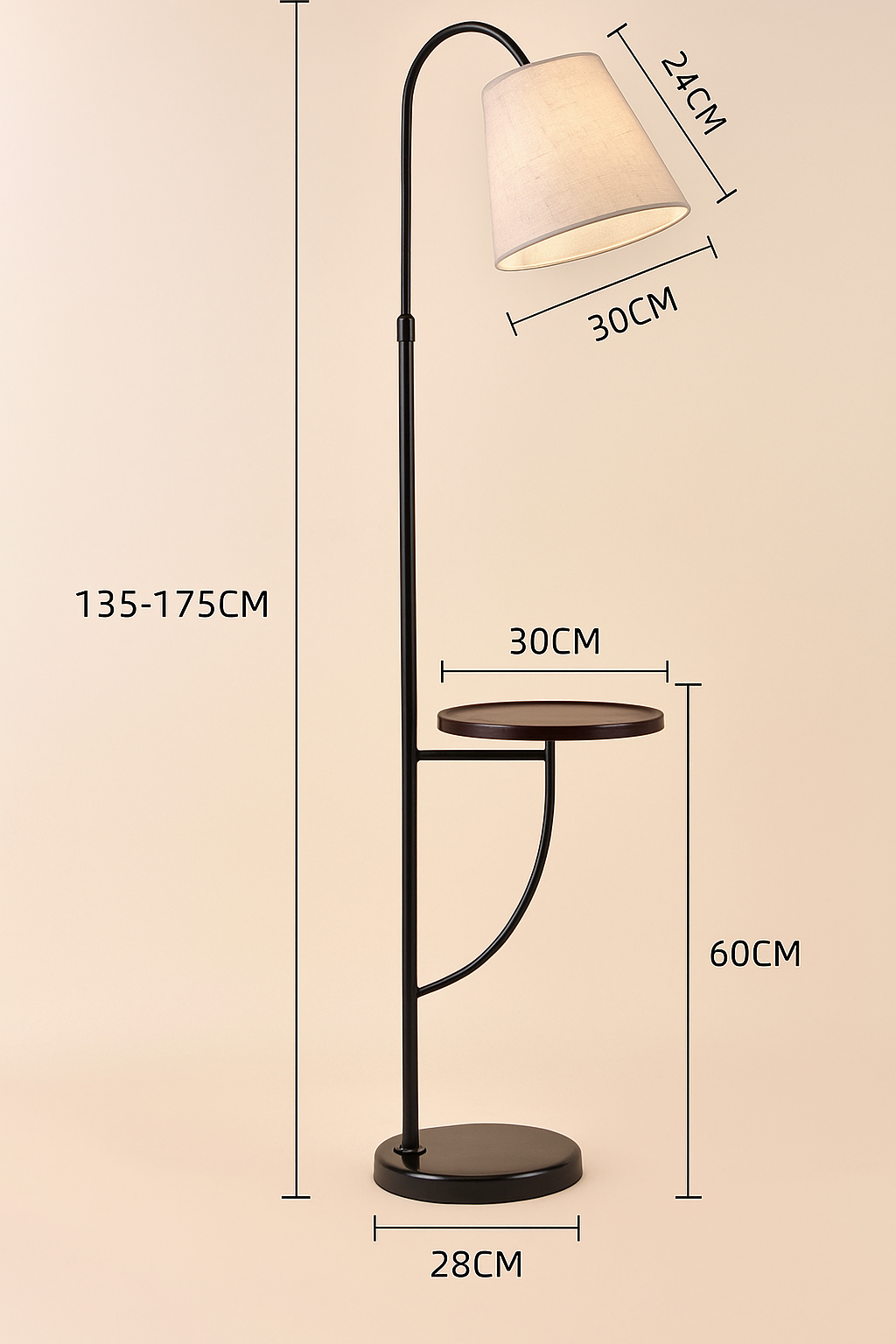 Curved Telescopic Bedside Lamp
