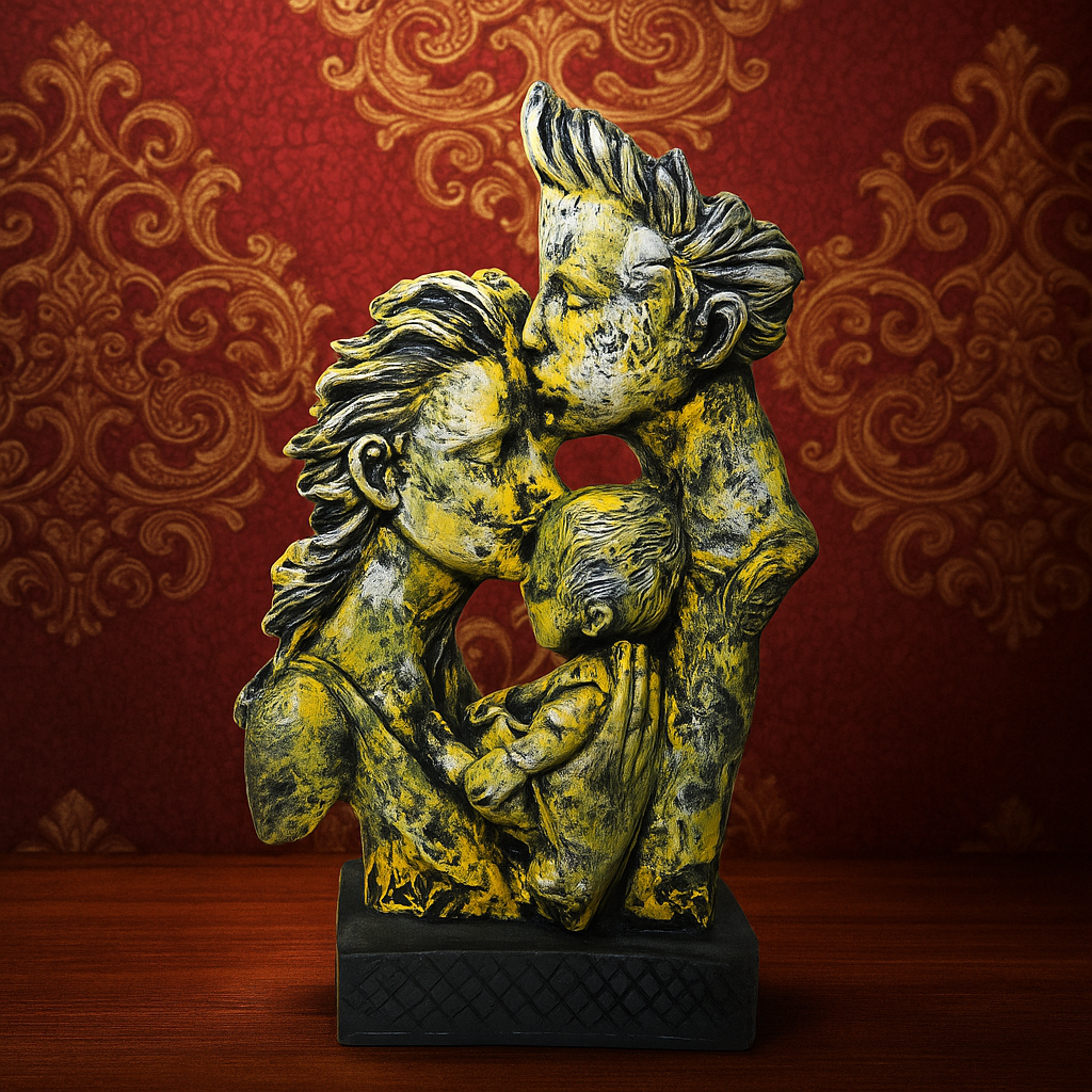 Trio of Love – Family of Three Sculpture