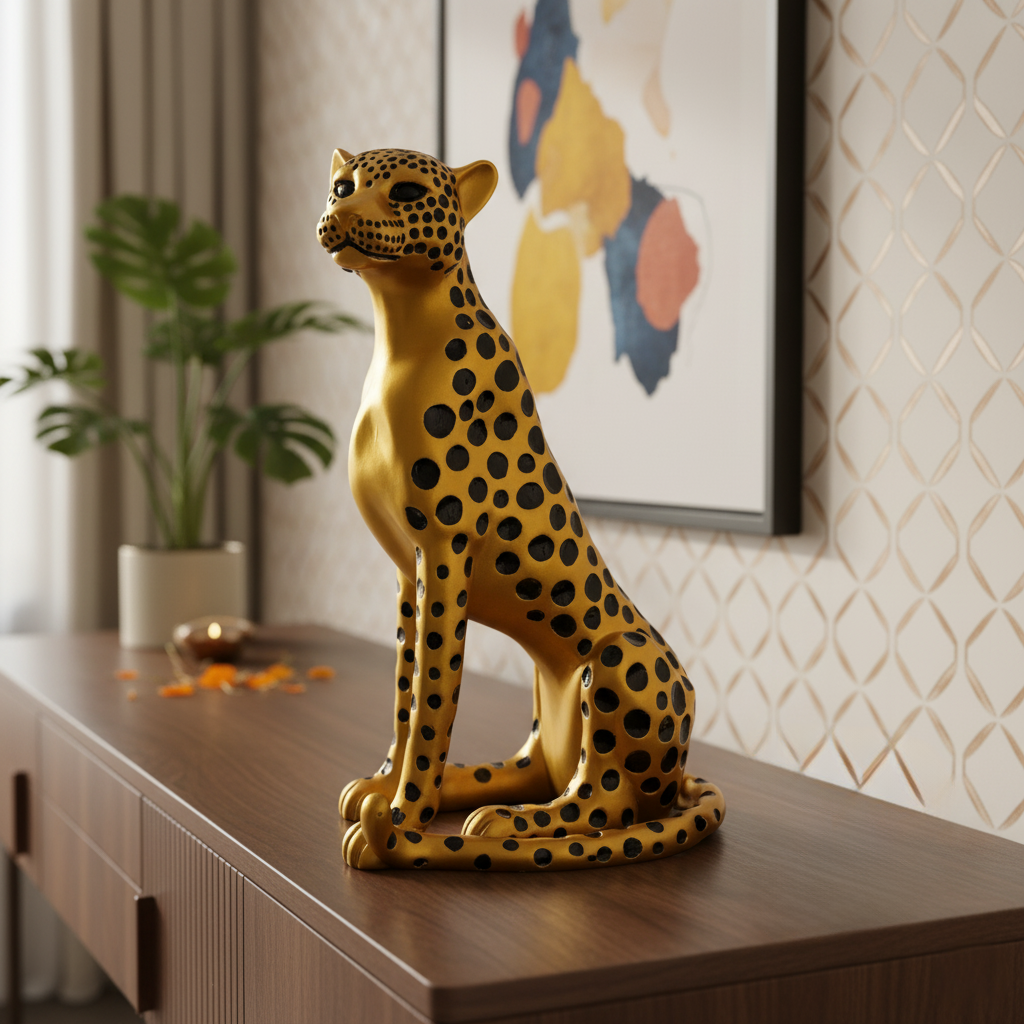 Aura of Prestige – Cheetah Sculpture (Approx 1.4 ft)