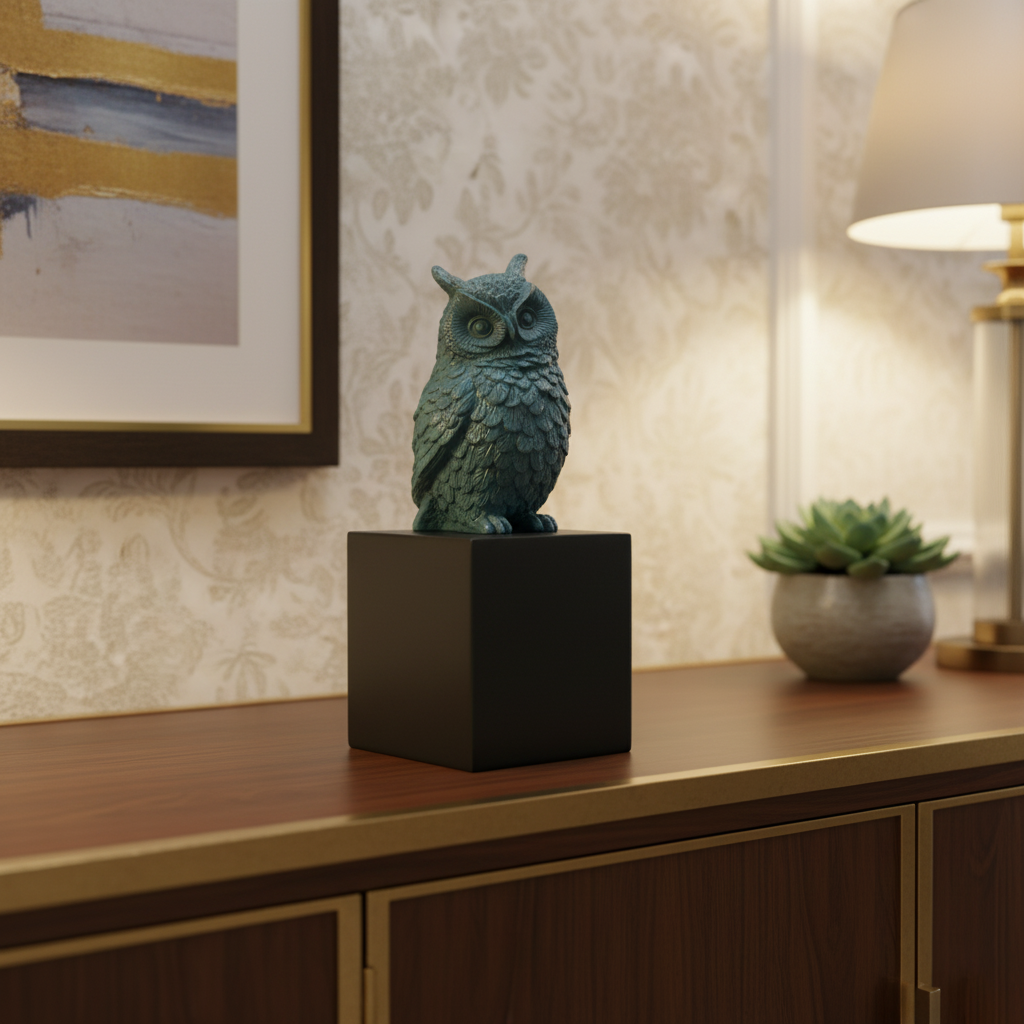 Wise Owl Guardian of Good Fortune - Symbol of Fortune & Protection for Indian Homes