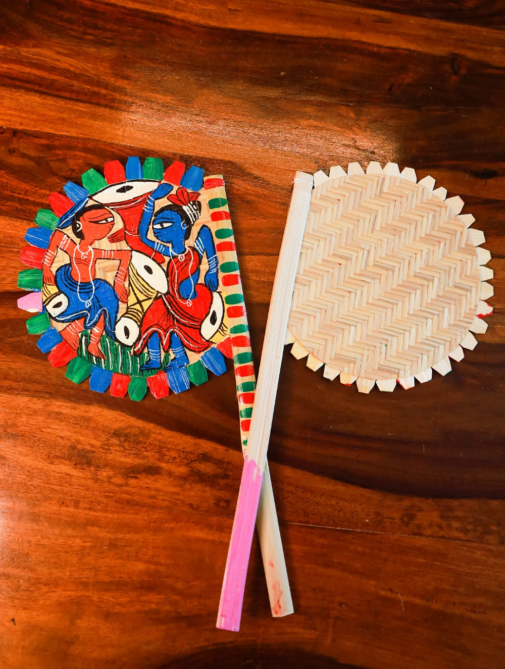 Hand Painted Fan - Musicians (Set of 2)