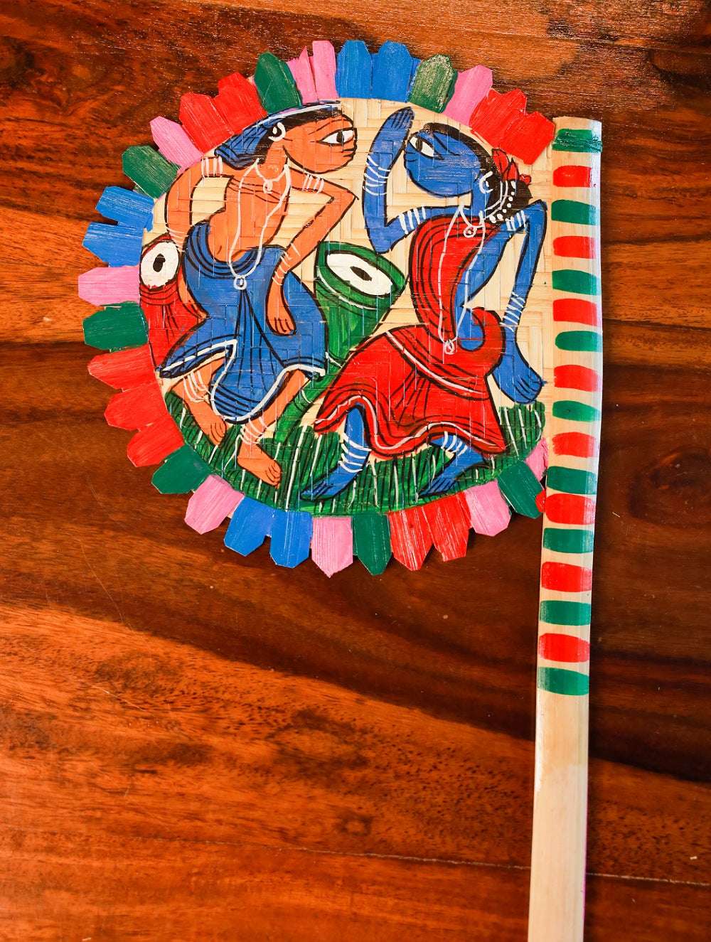 Hand Painted Fan - Musicians (Set of 2)
