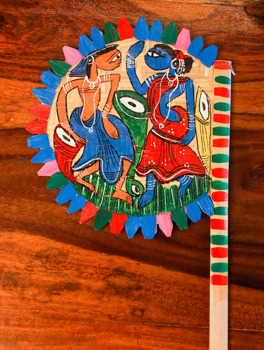 Hand Painted Fan - Musicians (Set of 2)