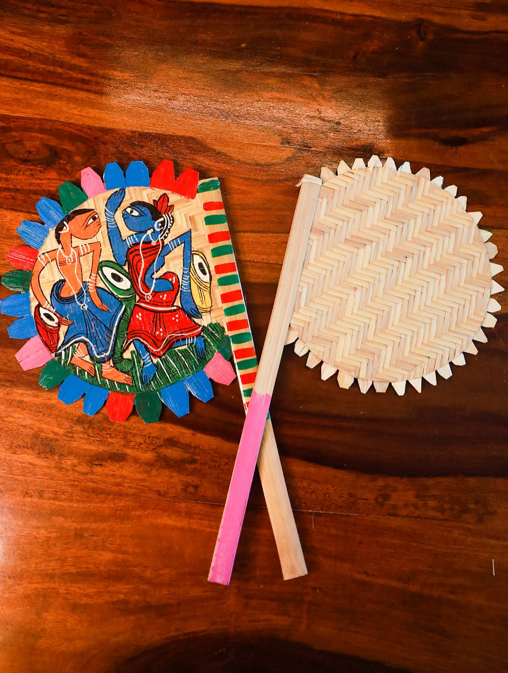 Hand Painted Fan - Musicians (Set of 2)