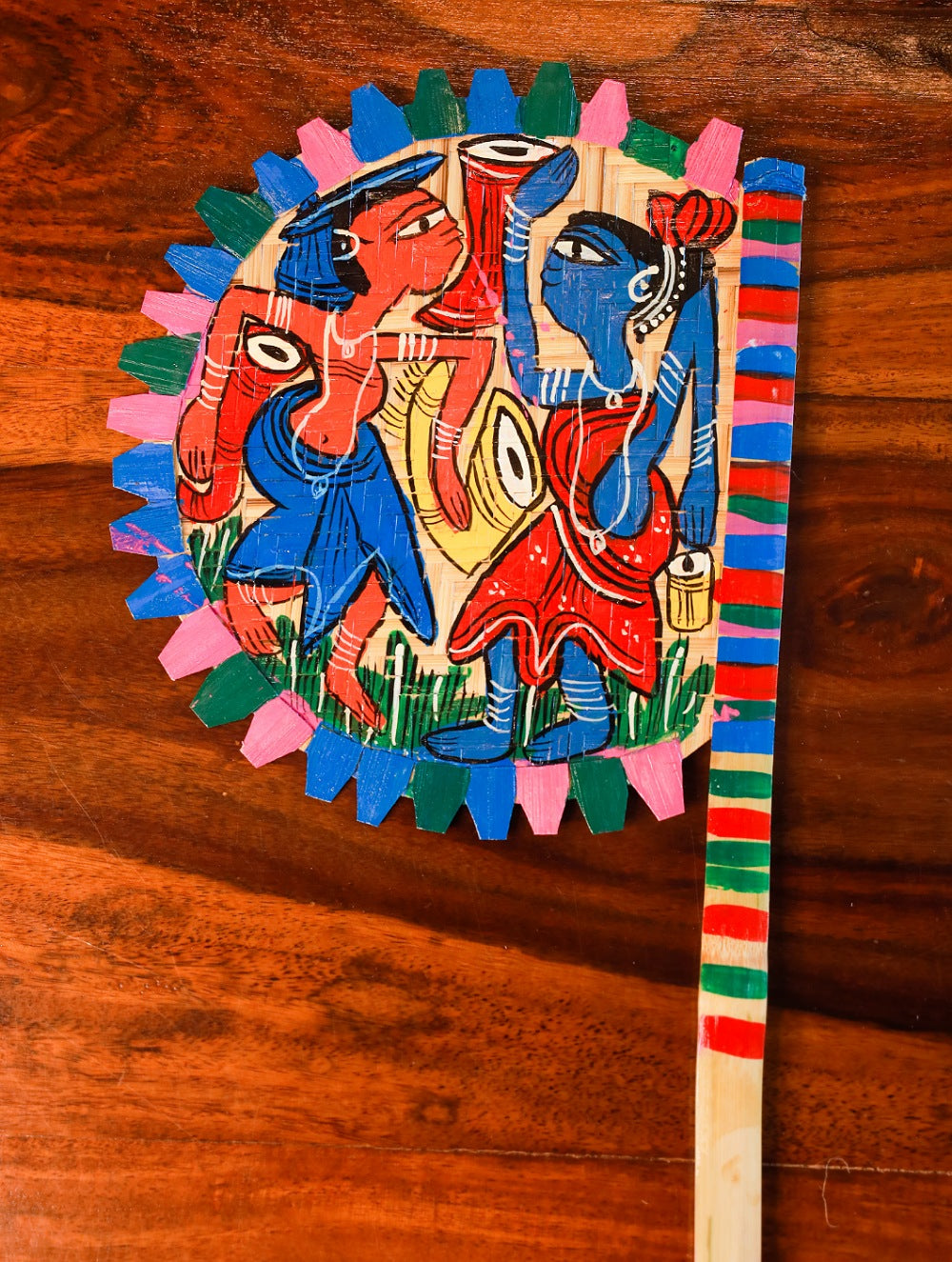 Hand Painted Fan - Musicians (Set of 2)