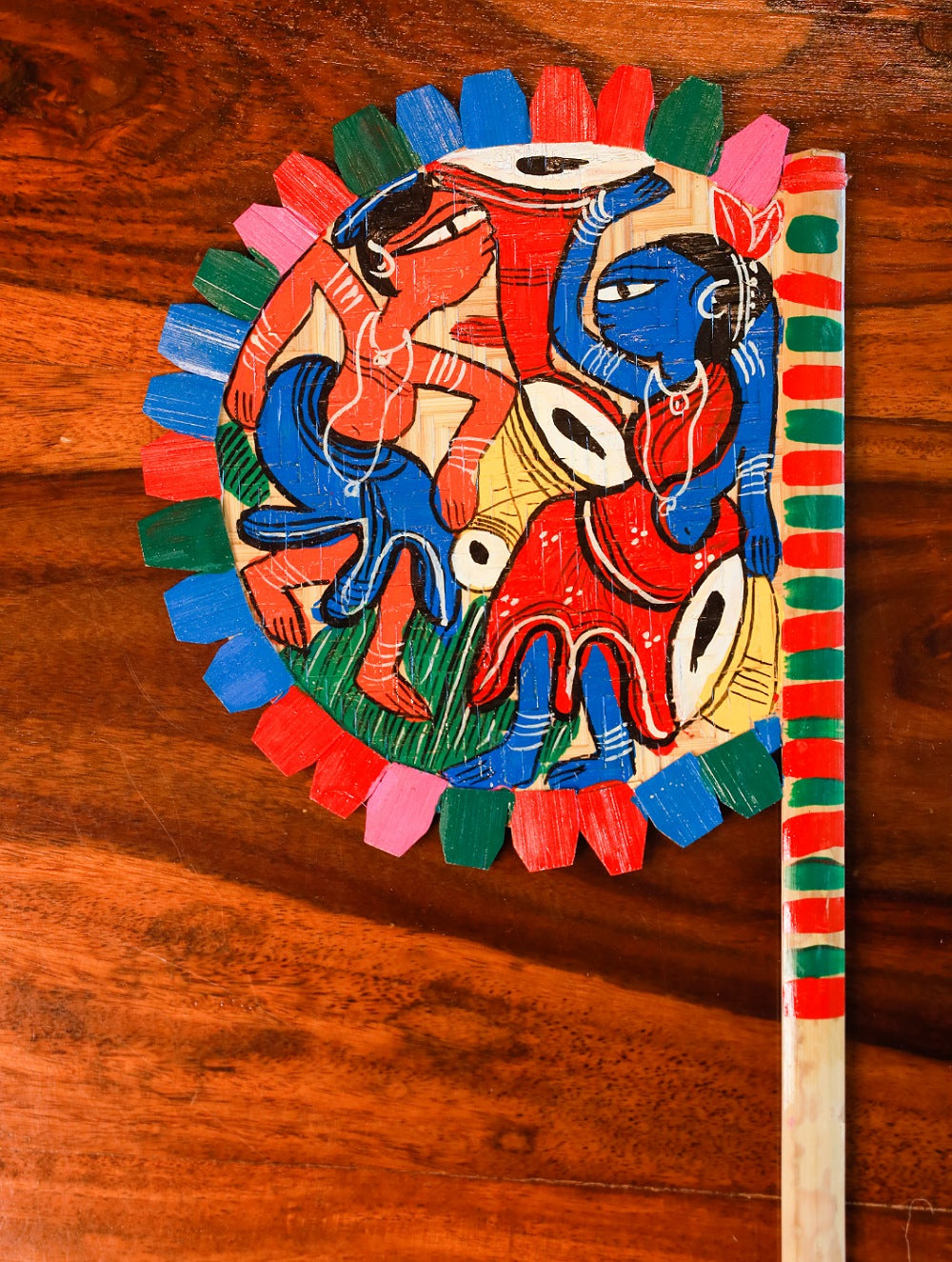 Hand Painted Fan - Musicians (Set of 2)