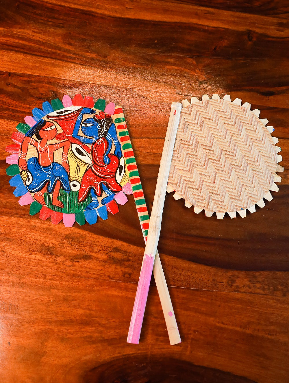 Hand Painted Fan - Musicians (Set of 2)