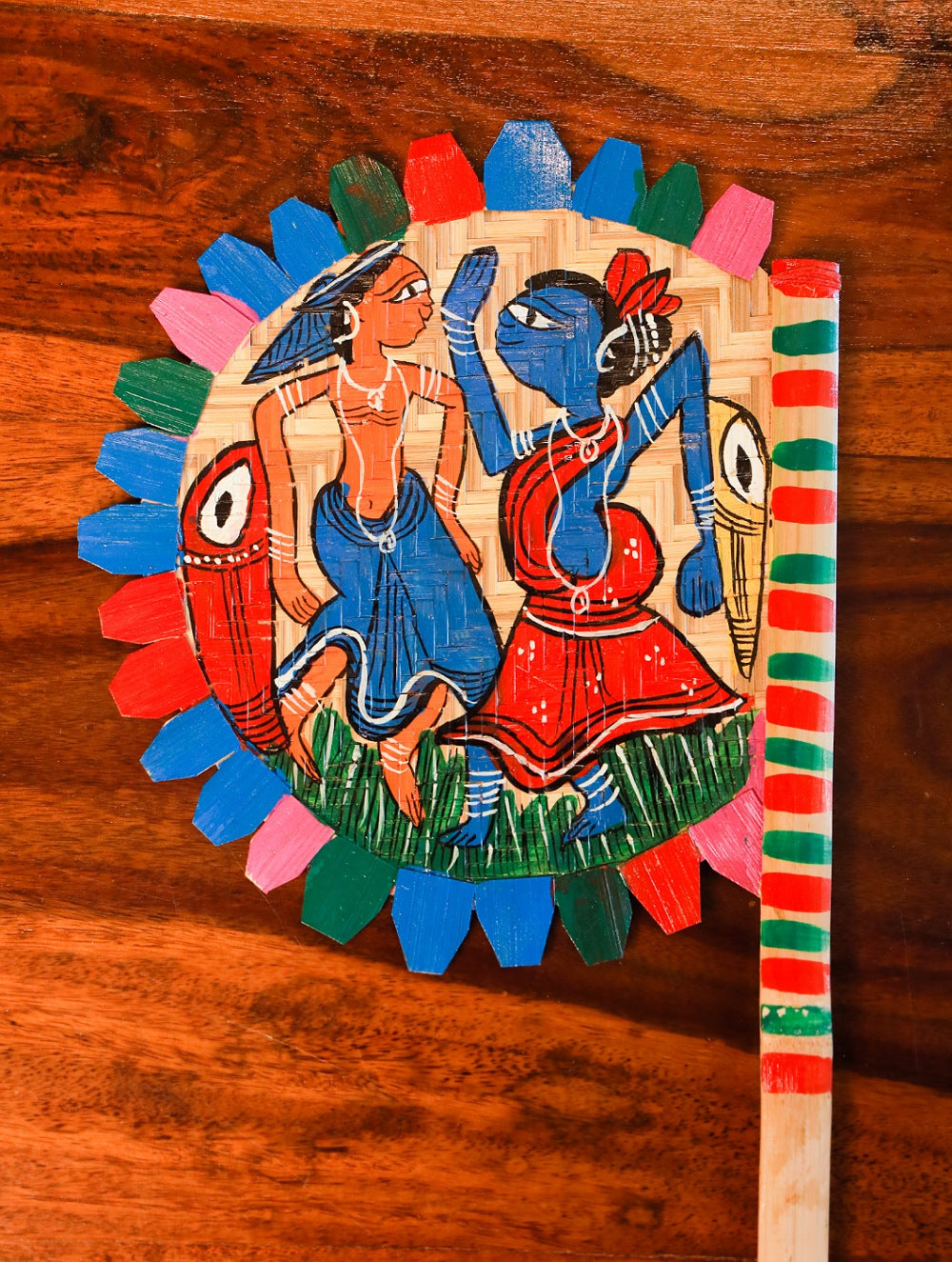 Hand Painted Fan - Musicians (Set of 2)