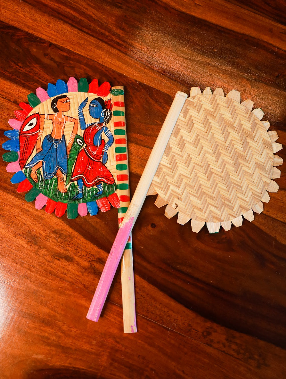 Hand Painted Fan - Musicians (Set of 2)