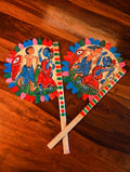 Hand Painted Fan - Musicians (Set of 2)