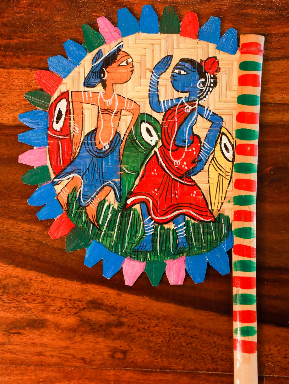 Hand Painted Fan - Musicians (Set of 2)