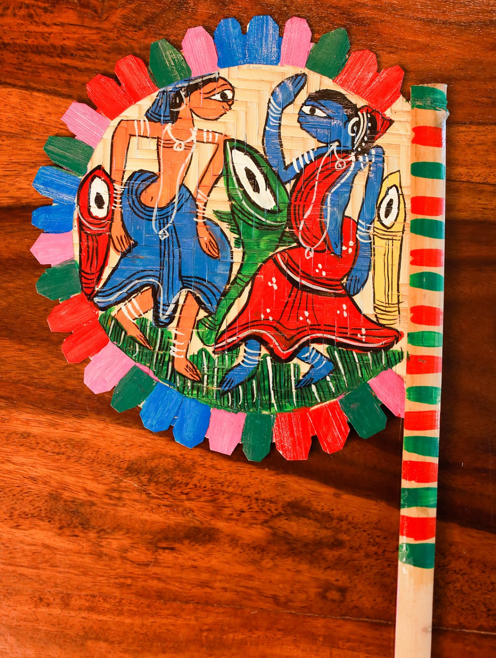 Hand Painted Fan - Musicians (Set of 2)