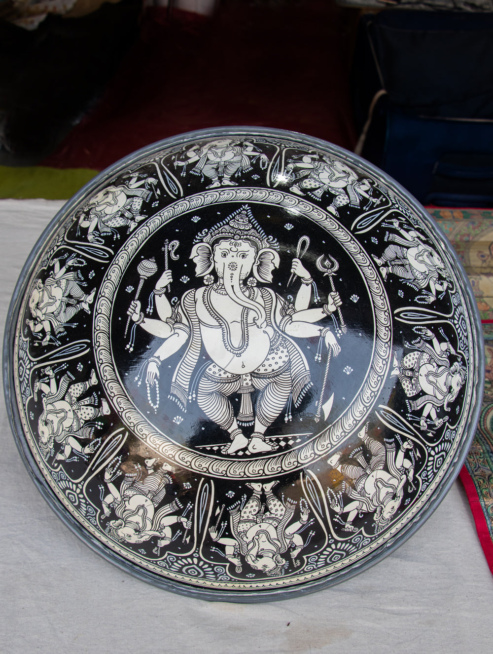 Pattachitra Art Wall Plaque - Ganesha