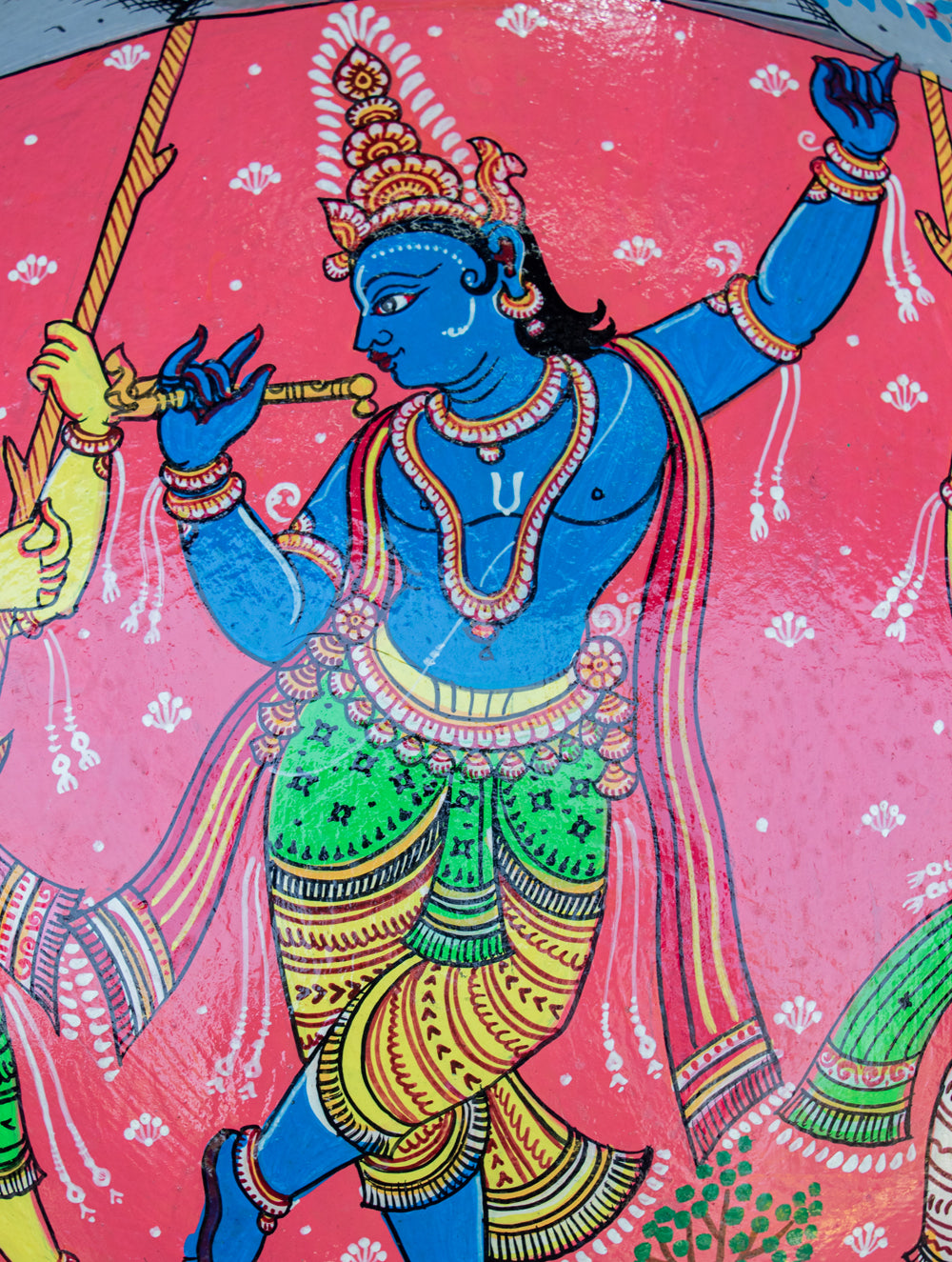 Pattachitra Art Wall Plaque - Krishna
